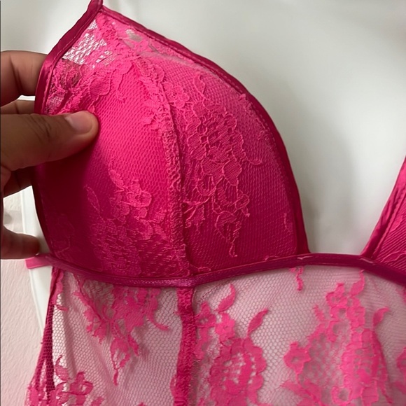 Victoria's Secret Pink Lace Chemise with Plunging V-Neck - Picture 6 of 8